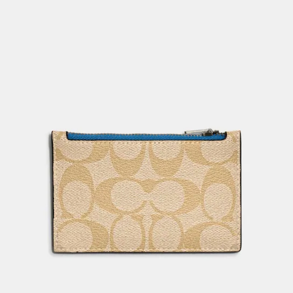 🆕️ NWT COACH Zip Card Case In Signature Canvas 🆕️